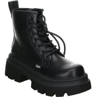 Buffalo Mave Lace UP Damenschuhe Schnürstiefel Schwarz Freizeit