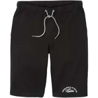 Bonprix Bermudas , Herren, Gr. 44/46, N-Gr, schwarz (schwarz bedruckt), Obermaterial: 100% Baumwolle, unifarben, regular fit, Hosen Bermudas, aus Baumwolle, mit Kordelverschluss, Regular Fit