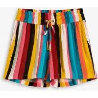 Bonprix Shorts , Damen, Gr. 46, N-Gr, bunt (bunt gestreift), Obermaterial: 100% Viskose, loose fit, Hosen Shorts, aus Viskose, Loose Fit Passform, in verschiedenen Größen