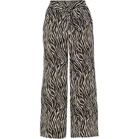 Bonprix Culotte , Damen, Gr. 54, N-Gr, schwarz (schwarz, sand zebra bedruckt), Obermaterial: 100% Viskose, loose fit, Hosen Culotte, aus Viskose, mit elastischem Gummibund, lockere Passform