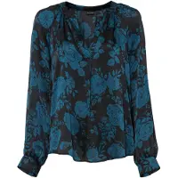 Bonprix Tunika , Damen, Gr. 54, schwarz (schwarz, blaupetrol floral), Obermaterial: 100% Polyester, gerade, Tuniken Tunika, moderner Look, gerade Passform, aus Polyester, mit schönem Druck, Topseller