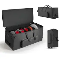 Vevor Schlagzeugtasche, Drummer Hardware Bag, 1010x510x440 mm, mit 6 herausnehmbaren Trennwänden, Rollen & 3 Außentaschen, wasserabweisend & gepolstert, sicherer Transport von Equipment & Instrumente