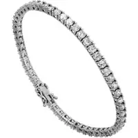 Ostsee-Schmuck Armband "- Simone - Silber 925/000 - Zirkonia" Gr. 18, silber (silber 925, silberfarben, weiß), Armbänder, Damen, 18, Silber 925 (Sterlingsilber), Armband