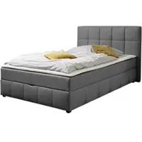 Home affaire Boxbett "Niemes inkl. Bettkasten und Topper, auch in Überlänge erhältlich", anthrazit, B:152cm L:230cm, Komplettbetten, Boxbett, Boxbett mit Bettkasten, inkl. Topper