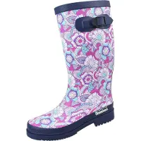 Bockstiegel Gummistiefel "Susanne", Damen, Gr. 39, blau (blau, multi), Obermaterial: 100% Naturkautschuk NaRubber., Schuhe Gummistiefel