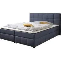 Home affaire Boxbett "Niemes inkl. Bettkasten und Topper, auch in Überlänge erhältlich", denim, blau, B:192cm L:210cm, Komplettbetten, Boxbett, Boxbett mit Bettkasten, inkl. Topper