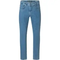 MAC Straight-Jeans "Arne", Herren, Gr. 40, Länge 34, blau (light indigo bleach), Denim/Jeans, Obermaterial: 97% Baumwolle, 3% Elasthan, gerade, Jeans Straight-Jeans, in gepflegter Optik, mit Stretch