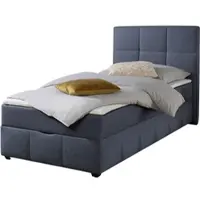 Home affaire Boxbett "Niemes inkl. Bettkasten und Topper, auch in Überlänge erhältlich", denim, blau, B:102cm L:210cm, Komplettbetten, Boxbett, Boxbett mit Bettkasten, inkl. Topper