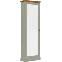 Otto Home Schuhschrank "Selma", grün (salbei grün, gebeizt), B:60cm H:180cm T:25cm, Massivholz, Schränke, Schuhschrank, mit Spiegeltür u. 6 Schuhreihen, Breite 60 cm, Höhe 180 cm