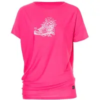 Super.natural - Women's Flower Sneakers Loose Tee - Merinoshirt Gr XS rosa