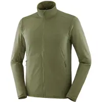 Salomon - Essential Lightwarm Hybrid - Fleecejacke Gr L oliv