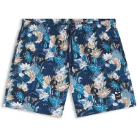 BOSS Badeshorts "Piranha", Herren, Gr. 3XL, N-Gr, blau (light, pastel blau 451), Microfaser, Obermaterial: 100% Polyester, Badehosen Badeshorts, mit buntem Alloverdruck