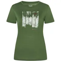 Super.natural - Women's Wonder Wald Tee - Merinoshirt Gr S chive / copper