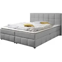 Home affaire Boxbett "Niemes inkl. Bettkasten und Topper, auch in Überlänge erhältlich", hellgrau, B:172cm L:230cm, Komplettbetten, Boxbett, Boxbett mit Bettkasten, inkl. Topper