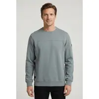 Camel active Sweater , Herren, Gr. XXL, stormy blau, Sweatware, Obermaterial: 100% Baumwolle, unifarben, normal hüftbedeckend, Rundhals, Sweatshirts Sweater, mit Rundhals