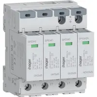 Hager SPE440 Überspannungsableiter 4P T2 TNS/TT Uc 275V In 20kA Imax 40kA