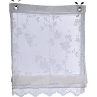 Kutti Heimtextilien Raffrollo / Ösenrollo Florence ohne Bohren creme - Breite 100 cm x 130 c m