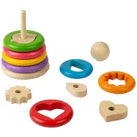 Bigjigs Holz Stapelspielzeug geheime FormenHolz Montessori