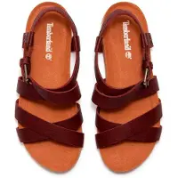 Timberland Womens Backstrap Sandal bur f grain 7.5 Wide Fit