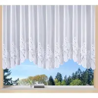 Weckbrodt Bogenstore "Savannah" Gr. 14, weiß, B:900cm H:160cm, Jacquard, Polyester, Gardinen, Bogenstore, Jacquard, Bogenstore, halbtransparent, Bordüre, Kante, floral, Store, Topseller