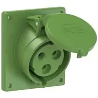 Pce 423-10f9 CEE-Anbausteckdose schräg (92x100mm) 32A 3p 10h IP44/IP54 42310f9