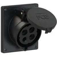 Pce 424-7f9 CEE-Anbausteckdose schräg (92x100mm) 32A 4p 7h IP44/IP54 4247f9