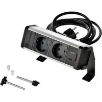 Kopp 939629118 VersaDESK 2xStd+USB-C, Farbe: silber - 4 Stück
