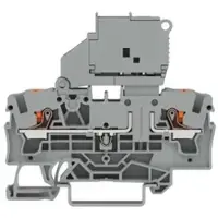 Wago 2204-1611/1000-867 2-Leiter-Sicherungsklemme,mit schwenkbarem Sicherungshalter,für G-Sicherungseinsatz 5 x 20 mm,grau 220416111000867 - 50 Stück