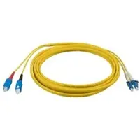 EFB Elektronik IPL-DF-LCUSCU-2-0200 INFRALAN Duplex Jumper LC-SC 9/125μ, OS2, LSZH, gelb, Flat Twin 3x5mm, 2m IPLDFLCUSCU20200