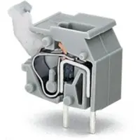 Wago 255-763 Anreihbare Leiterplattenklemme,Drücker,2,5 mm2,lichtgrau 255763 - 100 Stück