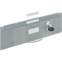 Hager GBKEV08031LAN Modularblende GKEV03, OT80, Transpartentabdeckung, Schloß, Beschriftung, alu