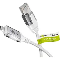 Goobay Ethernet-Kabel USB-C 3.1 auf RJ45, Slim, 10 m
