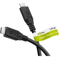 Goobay USB-C-Kabel, USB4, 1,5 m, schwarz