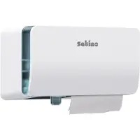 Wepa Doppelrollen-Toilettenpapierspender, für bis zu 2 kleine oder mittelgroße Toilettenpapierrollen, B 301 x T 159 x H 186 mm, ABS-Kunststoff, weiß