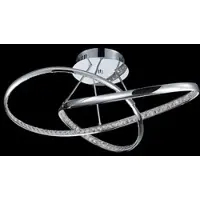 Luxera LED Deckenleuchte MADD 25W, 4000K, silber/klar, Ø: 61 H: 25 cm, Fassung LED