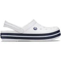 Crocs Crocband Clog, Weiß/Marineblau, 36 EU, Weiß Marineblau, 32/33 EU