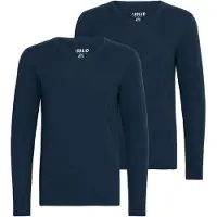 !Solid V-Shirt SOLID "V-Shirt SDBasil", Herren, Gr. L, blau (ins blau), Obermaterial: 100% Baumwolle CO., Shirts V-Shirt
