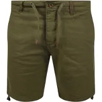 Indicode Leinenhose "Leinenhose IDMoses", Herren, Gr. XL, N-Gr, grün (schwarz olive), Obermaterial: 55% Leinen LI. 45% Baumwolle CO., Hosen Leinenhose