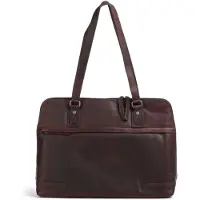 The Chesterfield Brand Schultertasche mit Laptopfach Branson Shoulderbag Brown dunkelbraun