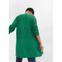 Bonprix Longstrickjacke "Longstrickjacke" lockere Passform, mit Strickmuster, casual Stil