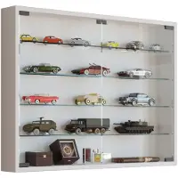 VCM Wandregal "Hängevitrine Wandvitrine Sammel Deko Mandosa L", weiß, B:80cm T:10cm, Regale, Wandregal