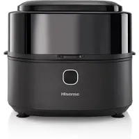 Hisense HAF1350DR Heißluftfritteuse, 6,7 Liter, automatischer Rührarm, intuitives LED-Design, 10 voreingestellte Programme, Schwarz