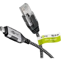 Goobay Ethernet-Kabel USB-C 3.1 auf RJ45, Slim, 10 m