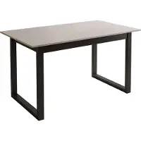 Lookway ARTON II ausziehbarer Tisch 140 cm, Schwarze Metalbeine U, Tischplatte Farbe: Kaschmir