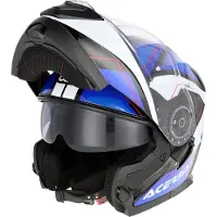 Acerbis Modular Helm Serel 22.06 Blauweiß glänzend größe S