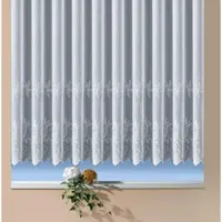 Weckbrodt Gardine "Potsdam" Gr. 9, weiß, B:750cm H:145cm, Voile, Polyester, Gardinen, Gardine, echte Stickerei, Voile, halbtransparent, Bordüre, Kante, Store
