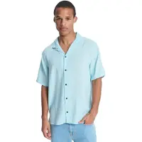 Quiksilver Funktionshemd "Sunrise", Herren, Gr. S, blau (blau haze), Obermaterial: 55% Baumwolle, 45% Hanf., Hemden Funktionshemd