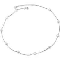Ailoria Perlenkette "Halskette MASAKO", Damen, silber, Halsketten Perlenkette