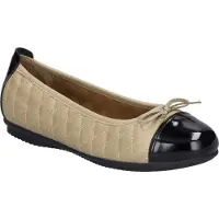 Josef seibel Ballerina "Pippa 76, schwarz-beige", Damen, Gr. 37, schwarz (schwarz, beige), Obermaterial: 100% Rindsleder Leather cow., Schuhe Ballerina