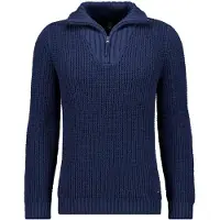 Ragman Rundhalspullover , Herren, Gr. 50, blau (mittelblau, 780), Strick, 100% Baumwolle, Pullover Rundhalspullover